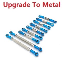 Shcong Wltoys 12428 12427 12428-A 12427-A 12428-B 12427-B 12428-C 12427-C RC Car accessories list spare parts steering rod, arm lever and rear axle rod set (Metal) Blue